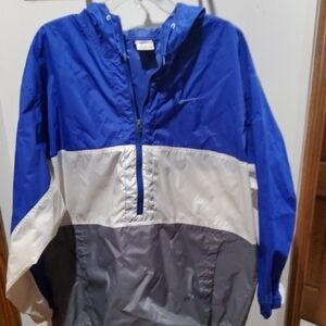 Nike Mens Blue and White Raincoat